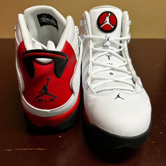 Nike Mens Air Jordan 6 Rings 322992-126 White Leather Basketball Shoes Size 17 main image 6